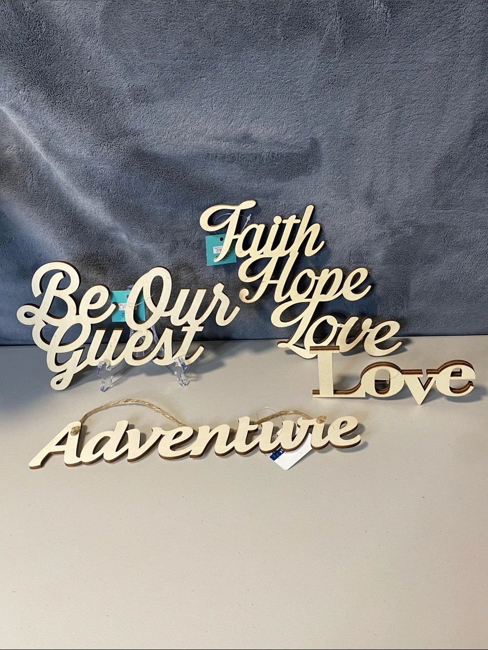 Set of 4 NWT Wood Signs